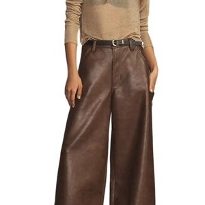 Agolde Dale leather wide leg trousers, 29